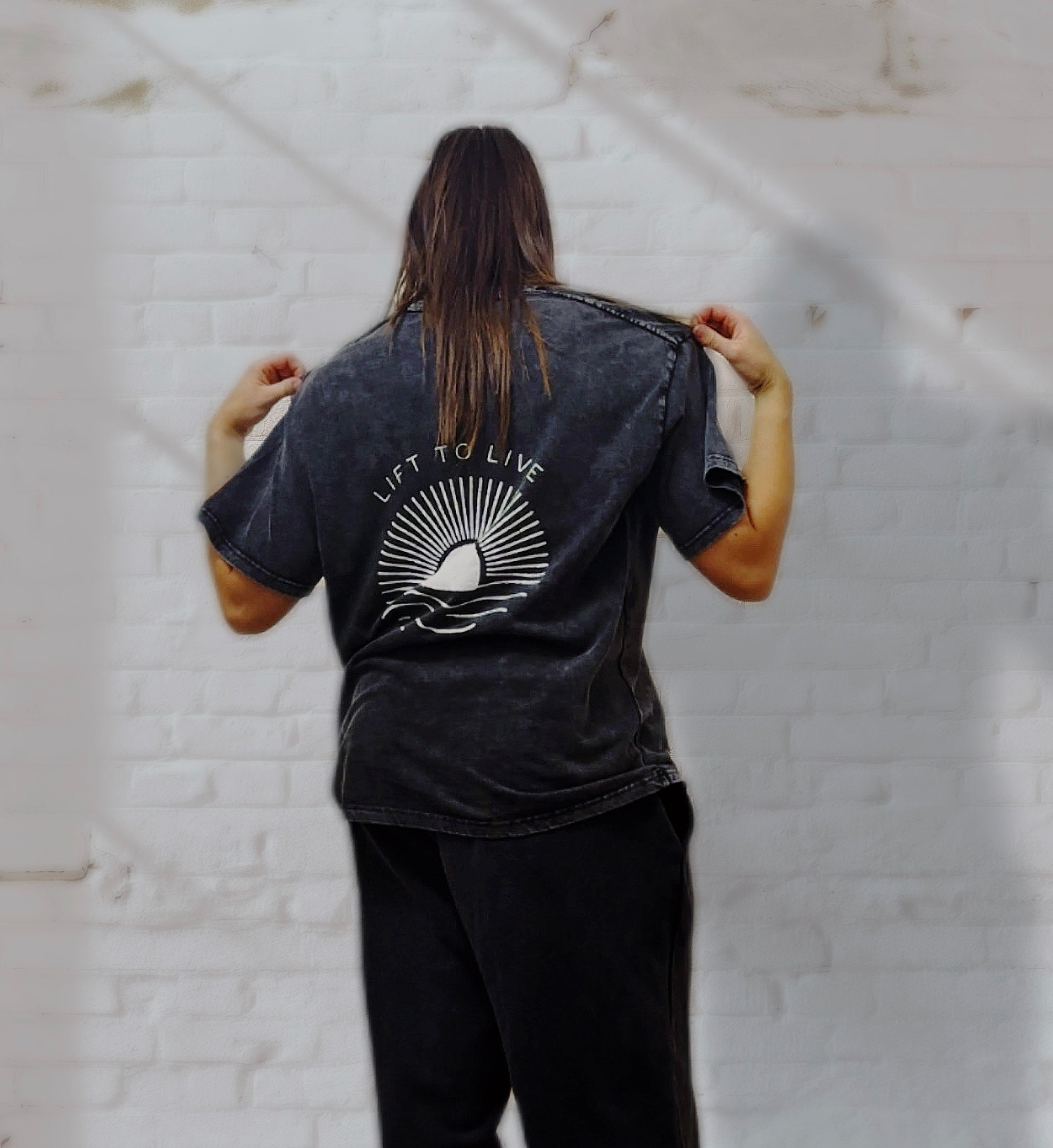 Snow Washed Oversized Cotton T-Shirt