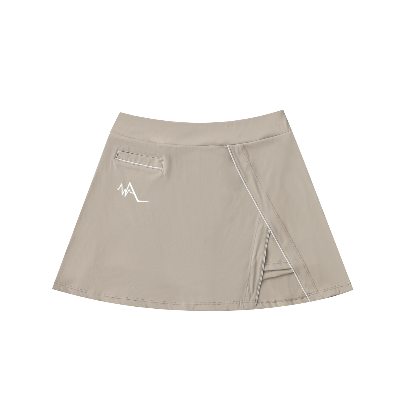 High-Waist Pocketed A-Line Skirt