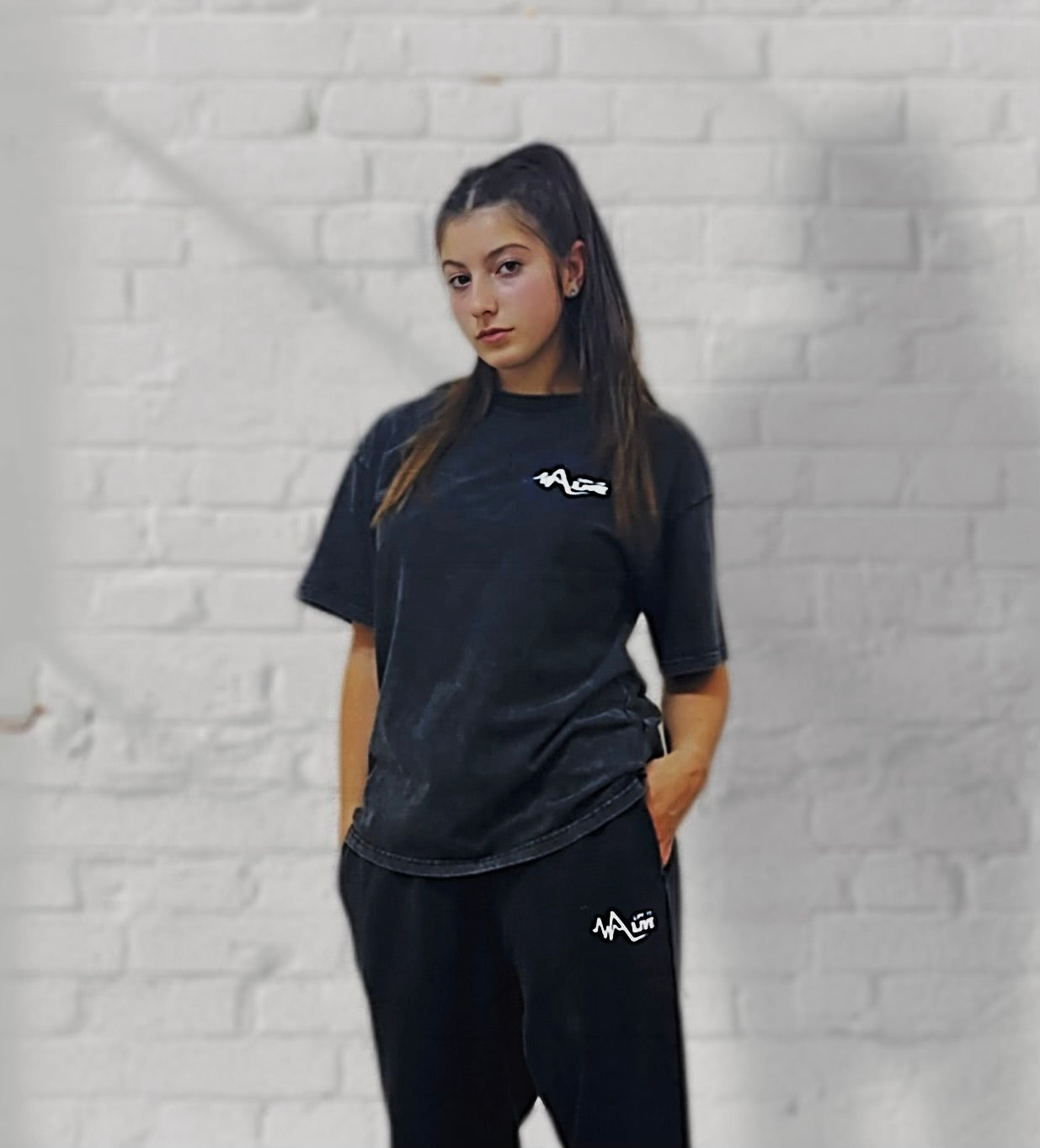 Snow Washed Oversized Cotton T-Shirt