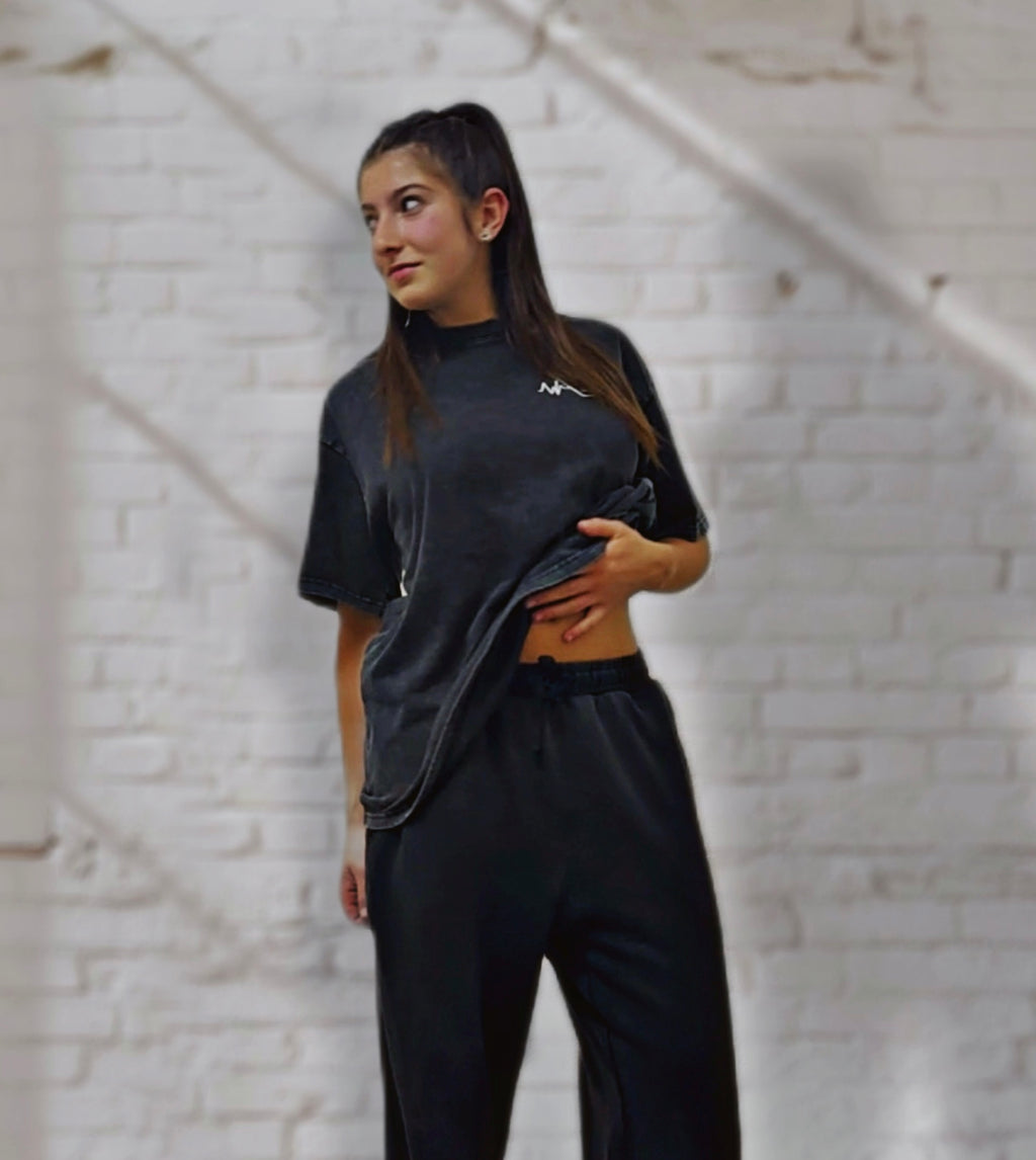 Snow Washed Oversized Cotton T-Shirt